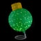 38&#x22; Green Outdoor Twinkling LED Tinsel Onion Ornament Decoration